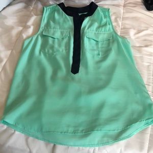 Teal and blue J Crew tank.